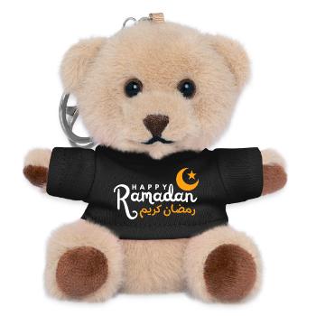 Ramadan Night Crescent Script - Teddy Keyring - black - Front