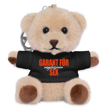 Provokatives Shirt - Garant für ausgelassenen Sex - Teddy Schlüsselanhänger - Schwarz - Vorne