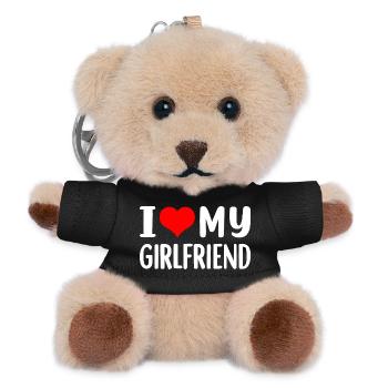 I Love My Girlfriend - Teddy Keyring - black - Front