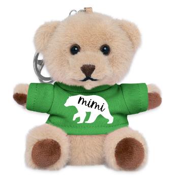Mimi Bear Süße Familie Großeltern Muttertag - Teddy Schlüsselanhänger - Grün - Vorne
