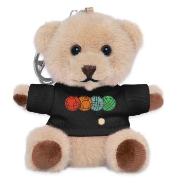 Boccia and Petanque Graphic Boccia Balls - Teddy Keyring - black - Front