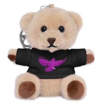 Greifvogel im Flug, Andersfarbig - Teddy Schlüsselanhänger - Schwarz - Vorne