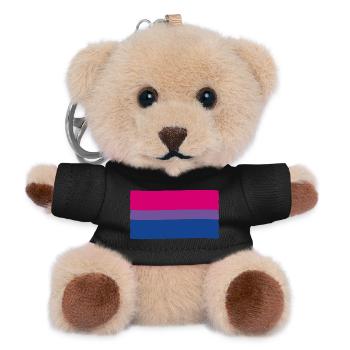 Bisexual Pride Flag - Teddy Keyring - black - Front