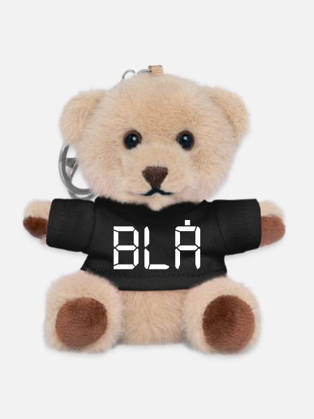 Blue - LCD - Teddy Keyring - black