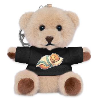 Sleeping Dinosaur - Teddy Keyring - black - Front