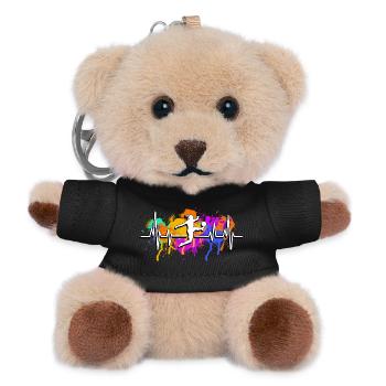 Women's football heartbeat - Teddy Keyring - black - Front