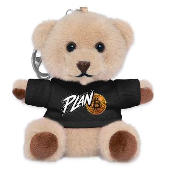Plan Bitcoin - Teddy Schlüsselanhänger - Schwarz - Vorne