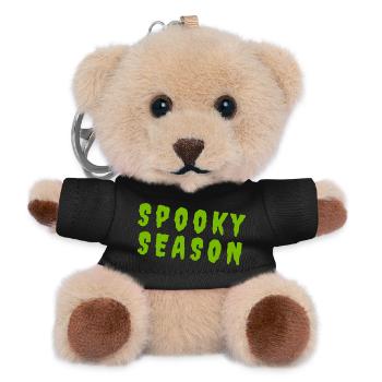 Spooky Season – Toxic Green Typography - Teddy Schlüsselanhänger - Schwarz - Vorne