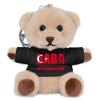 Baba Papa Mann Mythos Türkisch Vatertag Geschenk - Teddy Schlüsselanhänger - Schwarz - Vorne