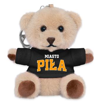 Sportlogo der Stadt Piła - Teddy Schlüsselanhänger - Schwarz - Vorne