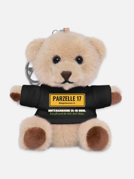 Kleingarten Parzelle Mittagsruhe Schrebergarten - Teddy Schlüsselanhänger - Schwarz