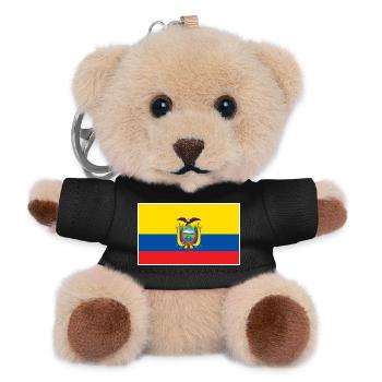 Ecuador Flag - Teddy Schlüsselanhänger - Schwarz - Vorne