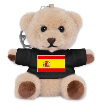 Spain Flag - Teddy Schlüsselanhänger - Schwarz - Vorne