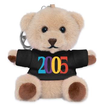 Geboren im Geburtstagsgeschenk-Jubiläum 2005 - Teddy Schlüsselanhänger - Schwarz - Vorne