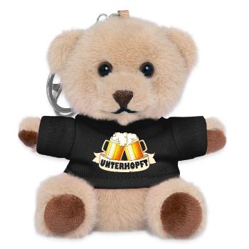 Unterhopft - Teddy Schlüsselanhänger - Schwarz - Vorne