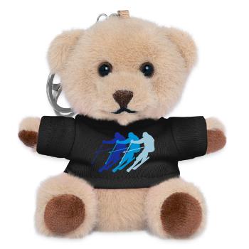 Ski - Teddy Schlüsselanhänger - Schwarz - Vorne