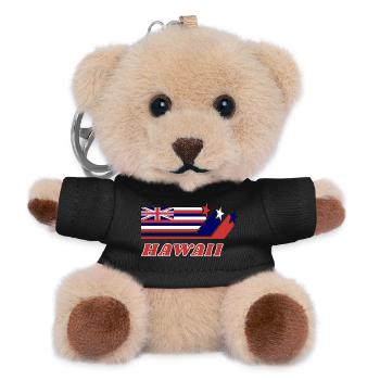 Hawaii Flag Gift Honolulu - Teddy Keyring - black - Front