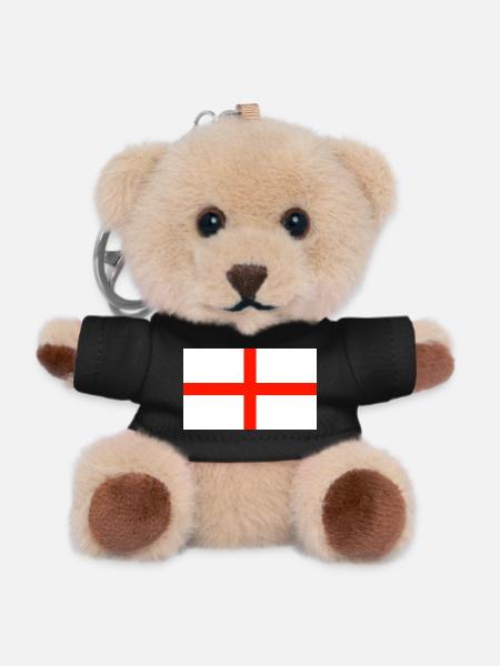Drapeau anglais - Porte-clés ourson - noir