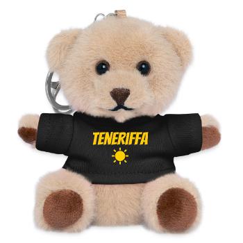 Teneriffa Souvenir mit Sonne - Teddy Schlüsselanhänger - Schwarz - Vorne