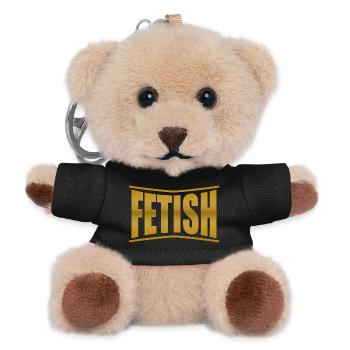 fetish latex bdsm bondage mistress slave dominates - Teddy Keyring - black - Front