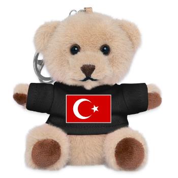 Türkei Türkiye Flagge - Teddy Schlüsselanhänger - Schwarz - Vorne