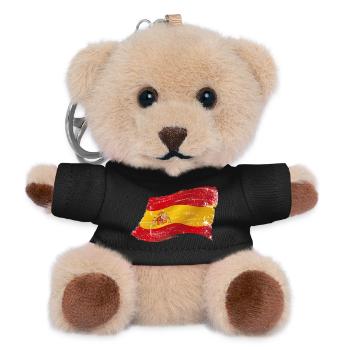 Bandera España ✅ Spanische Flagge ✔ - Teddy Schlüsselanhänger - Schwarz - Vorne