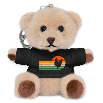 Chicken chickens - Teddy Keyring - black - Front
