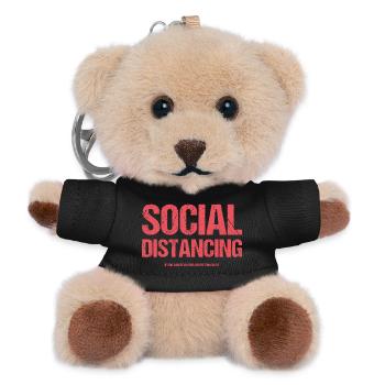 Social Distancing - Teddy Keyring - black - Front