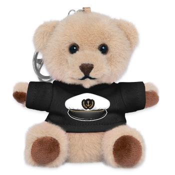 Chapeau de capitaine pour le capitaine de son navire - Porte-clés ourson - noir - Devant