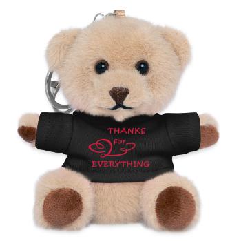 Danke, thanks - Teddy Schlüsselanhänger - Schwarz - Vorne