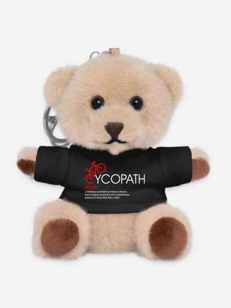 Cyclopath Bike Art Graphic - Teddy Keyring - black