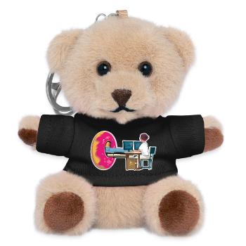 Woman Manip Radio Scanner Irm Donut Radiology - Teddy Keyring - black - Front