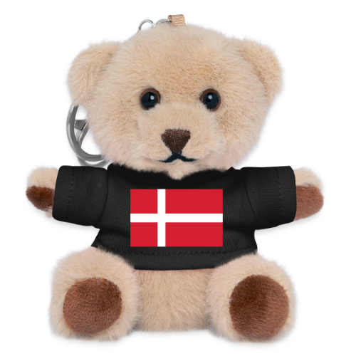 Dänemark Flagge auf Teddy Schlüsselanhänger