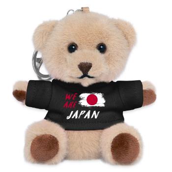 we are Japan flags design - Teddy Keyring - black - Front
