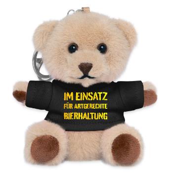 Im Einsatz für artgerechte Bierhaltung - Teddy Schlüsselanhänger - Schwarz - Vorne