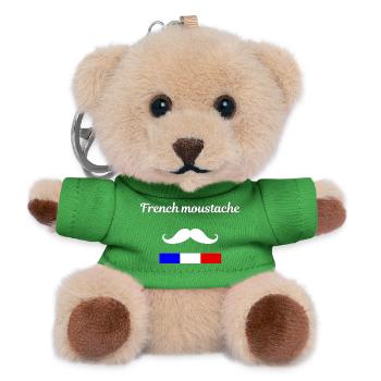 French Moustache - Porte-clés ourson - vert - Devant