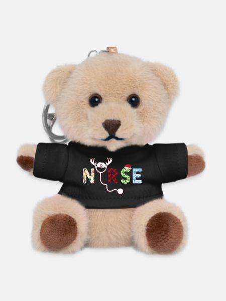 Infirmière moche Noël - Porte-clés ourson - noir