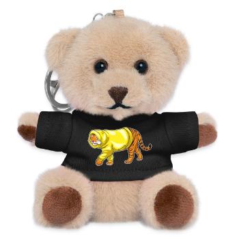 Tiger Winter Hoodie - Teddy Schlüsselanhänger - Schwarz - Vorne