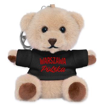 Warszawa Polska Retro Script - Teddy Schlüsselanhänger - Schwarz - Vorne