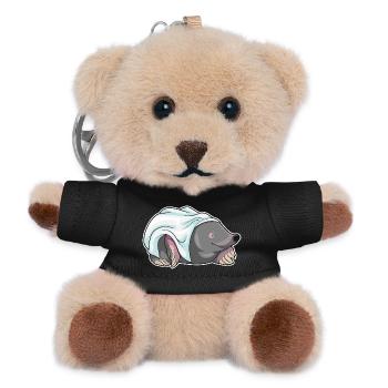 Maulwurf Braut Schleier Hochzeit - Teddy Schlüsselanhänger - Schwarz - Vorne