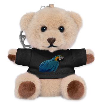 Papageien Vogel T-shirt Geschenk - Teddy Schlüsselanhänger - Schwarz - Vorne