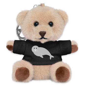 Sceaux, phoques, phoques, phoques animaux - Porte-clés ourson - noir - Devant