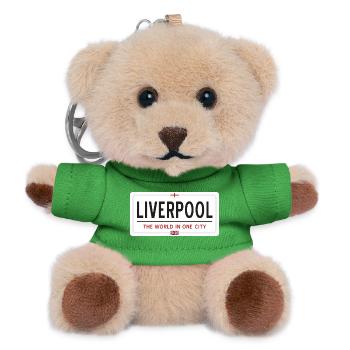 Name der Stadt Liverpool - Teddy Schlüsselanhänger - Grün - Vorne