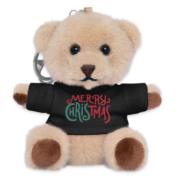 Merry Christmas - Teddy Keyring - black - Front