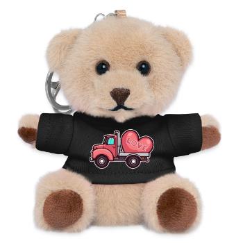 Camion avec coeur LOVE Saint-Valentin - Porte-clés ourson - noir - Devant