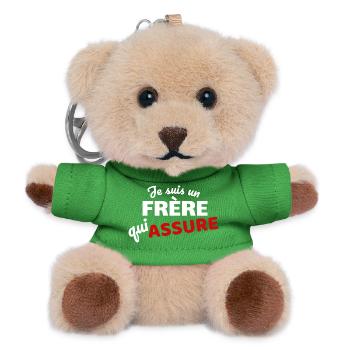 I'm a brother who makes sure - Teddy Keyring - green - Front