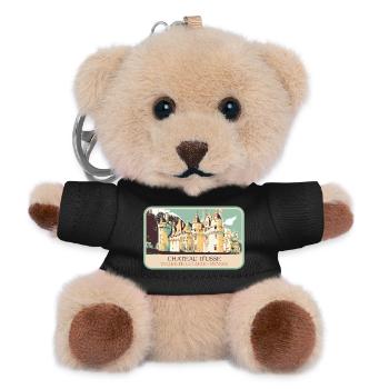 Château d'Ussé, Loire Valley - Teddy Keyring - black - Front