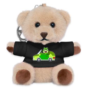 Frosch Auto - Teddy Schlüsselanhänger - Schwarz - Vorne