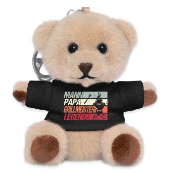 Grillmeister Papa - Teddy Schlüsselanhänger - Schwarz - Vorne