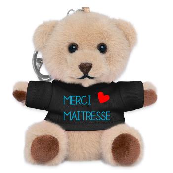 GELIEBTE. VIELEN DANK. DANKE HERRIN. GELIEBTE - Teddy Schlüsselanhänger - Schwarz - Vorne